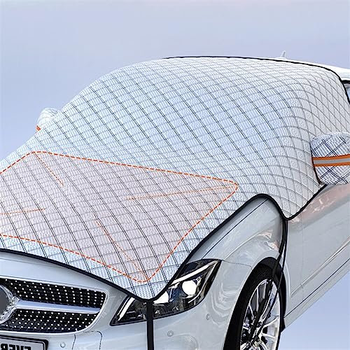 Coche Sol Sombra Bloquea Cubierta nieve gruesa 7 capas para coche, cubierta protección para capó parabrisas coche Extra grande Protector parasol antiescarcha a prueba nieve Coche Parasol Ventana ( Tam