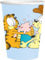 BeenSmile, VASOS GARFIELD, Vasos para Niños - Decoración Cumpleaños Infantiles - Artículos para Fiestas y Celebraciones - 8 Unidades - 250 Ml