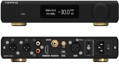 Topping D90 III SABRE MQA Full Balance HiFi DAC Bluetooth 5.1 ES9039SPRO x 2 DSD512 PCM32bit/768kHz USB/Coax/Opt/AES/IIS Desktop Audio Preamp Decoder