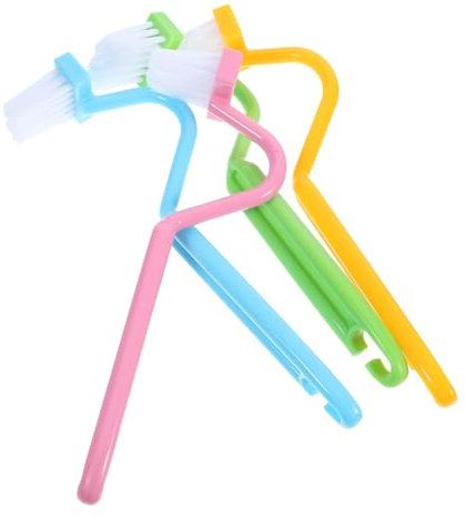 TOPPERFUN Cepillo de Limpieza de Inodoro Curvo de 8 Pulgadas de Largo Cepillo Debajo del Borde Material de Nailon Abs Fácil de Limpiar