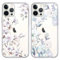 Foonary 2 Pack Clear Print Phone Case Compatible with iPhone 13 Pro Max 6.7, Slim Soft Silicone with Flower Design Aesthetics Transparent Pattern Cases, Shockproof Bumper Protector Cover