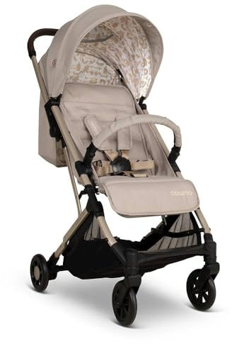 COSATTO Yo! Reisekinderwagen - leicht, kompakt, klappbar von Geburt an bis 25 kg - flugzeugtauglich, einfaches Zusammenklappen mit einer Hand, großer 8-kg-Einkaufskorb mit Regenschutz (Whisper)