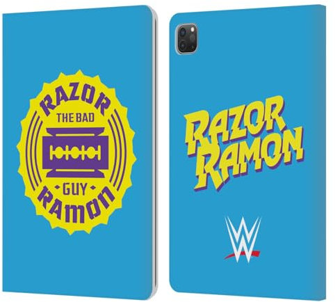Head Case Designs Licenza Ufficiale WWE Logo Razor Ramon Custodia Portafoglio in Pelle Compatibile con Apple iPad PRO 11 2020/2021 / 2022
