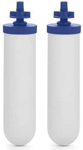 FACHIOO Berkey® Lot de 2 filtres à fluorure en céramique de 17,8 cm pour filtres noirs Berkey® BB9-2® et filtres au fluorure PF-2®, filtres ProOne® G2.0, système de filtre à eau par gravité Berkey®,