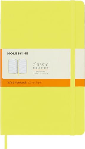 Moleskine Classic Notebook, Hard Cover, Large (5 x 8.25) Ruled, Citron Yellow, 240 Pages
