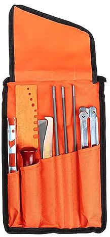 Mllepjdh Chainsaw Sharpener File Kits 9 Pack Chainsaw Files For Sharpening 5/32 3/16 7/32 Round Chainsaw File Sharpener Tool Electric Chainsaw File Sharpener