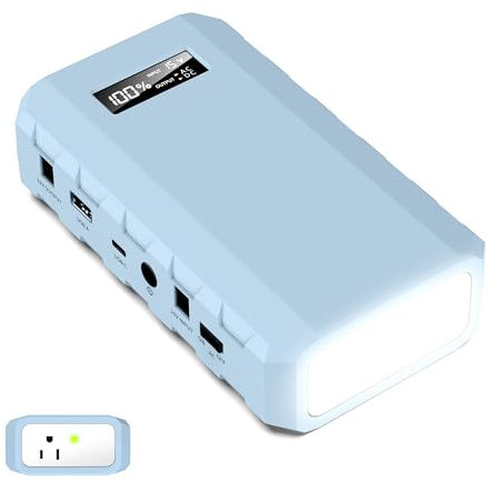 Batteria portatile con presa di corrente alternata, caricatore portatile da 88 Wh con presa di corrente, QC 3.0, 1 USB/1 USB-C, torcia a LED, alimentatore portatile per viaggi e casa