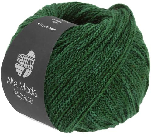 LANA GROSSA Alta Moda Alpaca | Kettengarn aus Alpaka (Baby) | Handstrickgarn aus 90% Alpaka (Baby), 5% Schurwolle (Merino) & 5% Polyamid | 50g Wolle zum Stricken & Häkeln | 140m Garn FB 102