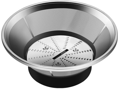 Upgrade SP0010662 BR-1 Mesh Filter Basket Assembly for Juicer & Blender, Premium Replacement Parts Compatible with Models JE95XL, JE98XL, BJE200XL, JE900 - Ready to Use Mesh Bowl, Blade and Base