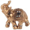 XIASABA Elefantenstatuen Goldene Polyresin-Elefanten-Statue Glücks-Sammelfigur Goldene Deko Glückselefant Wohnkultur Gold Messing für Kunsthandwerk Schreibtisch Glücks Geburtstags Zimmer