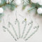 Glitter Candy Cane –Christmas Tree Hanging Decoration Bauble Xmas Ornament Pack of 6-13cm (Silver)