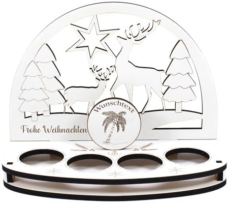 Dekolando Decorative Candle Arch Tea Light Holder Palm Tree Personalised Christmas Decoration Advent Wreath Light Arch Candle Arch Advent Light