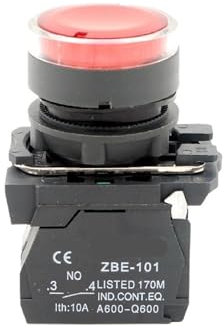 Interrupteurs à ressort à bouton-poussoir à indicateur rouge XB5-AW34M5 avec voyant LED