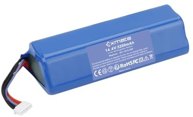 Exmate Batterie Li-ION de Rechange 14,4 V 5200 mAh pour Robot Domestique Ecovacs Deebot Ozmo 950 DX9G, Deebot Ozmo 920, Deebot T8, T8+, Ecovacs Deebot N8, N8+, N8 Pro, N8 Pro+, N5, Home Cleaner