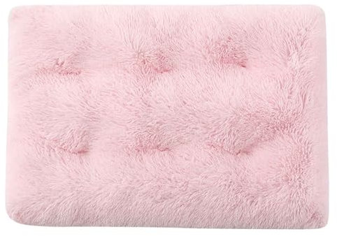 PJDDP Hundebett Hunde, Waschbar Flauschig Hundekorb, Weiches Plüsch-Hundebett, rutschfeste Hundekörbchen Für Kleine Mittelgroße Und Große Hunde Und Katzen,Rosa,XS