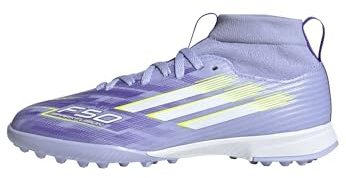 adidas F50 SPARKFUSION League W Mid Turf Football Boots Kids, Botas de fútbol Unisex niños, Violet Tone/Lucid Lemon/Purple Rush, 33 EU