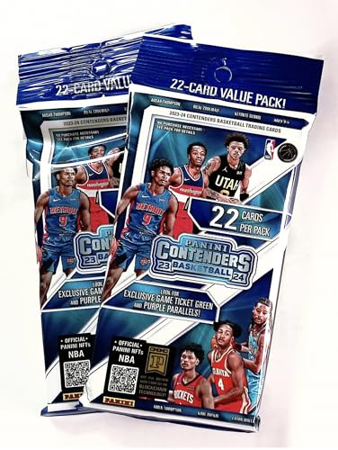 Panini Contenders Basketball 2023–24, 22 Karten, Jumbo-Vorteilspackungen – 2 Packungen – 44 Basketballkarten