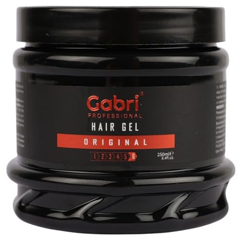 Gabri Professional Hair Gel Series 250ml - Starker Halt Haarstyling Gele - Hochglanz, Anti-Frizz-Effekt, Kantenkontrolle - Für alle Haartypen (250ml (1er Pack), Original)