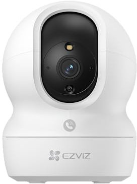EZVIZ 4K Cámara Vigilancia WiFi Interior 360°, Cámara IP 8MP AI Deteccion de Personas/Ruido, Vision Nocturna en Color, Seguimiento y Zoom Automático, Llamada Bidireccional, Soporta 512GB, CP1 Pro