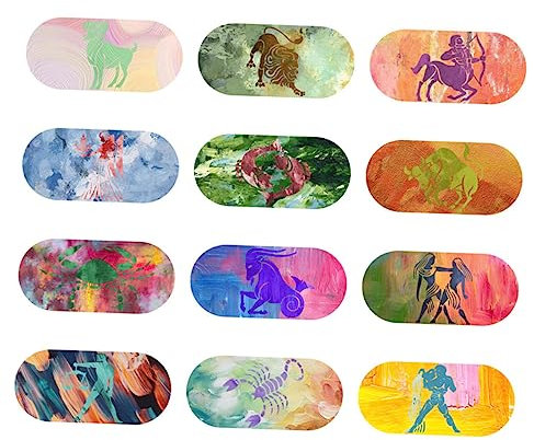 HOMSFOU 12pezzi Copertura Per Webcam in Abs Blocca Slitta Per Fotocamera Copertura Per Webcam Blocco Per Slitta Per Fotocamera Applicazione Telefono Laptop Tablet