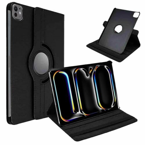 World biz Custodia rotante per iPad Pro 13 M4 (2024) A2925 / A2926 / A3007, rotazione intelligente a 360 gradi, copertura protettiva con supporto, accensione e spegnimento automatico per iPad Pro 13
