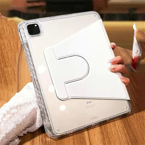Funda magnética para iPad Pro 11, funda inteligente para iPad 7, 8, 9 y 10,2 pulgadas, para iPad Air 11, 4, 5, 10, 10,9, 2 y 9,7 pulgadas, funda giratoria, color marfil, para iPad Air1 y Air 2 de 9,