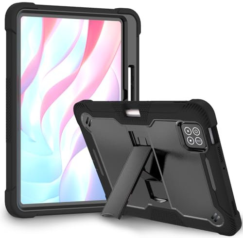 Vakarey pour Xiaomi Pad 7 Coque Enfants Antichoc,Étui Housse Tablette pour Xiaomi Pad 7 Pro avec Porte-Stylo,Noir
