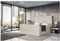 MEBLINI King Boxspringbett mit Bettkasten - Gepolstert Doppelbett mit Matratze und Topper - Polsterbett mit Stauraum - Bett mit Kopfteil - Stauraumbett - Duke - 200x200 - H3/Creme Samt