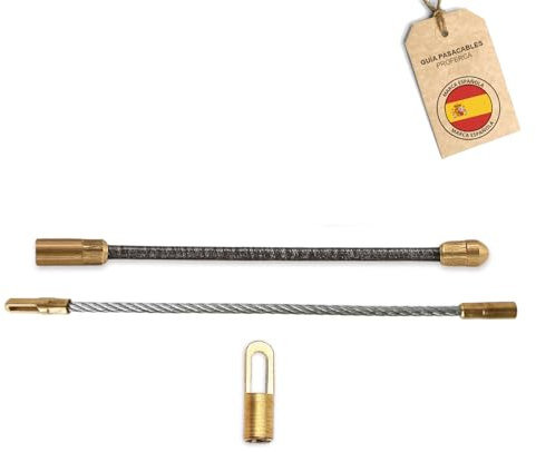 PROFERCA® Kit accesorios Guía Pasacables | Rosca Universal M5 | Guías de 4.5mm | 2 Cabezas Flexibles | 1 Anilla Final