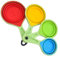CIYODO 1 Juego De 4 Cucharas Medidoras Plegables Vajilla Tazas Palas Etiquetas Cubiertos Cubiertos Ajustables Cucharas Micro Sartenes Eléctricas Digitales Mini Utensilios De