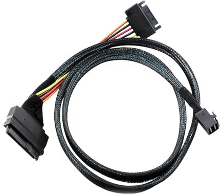 Mllepjdh SAS36P HD8643 a SAS8639+15P - Cable de alimentación para discos duros, conectores de datos, cable interno de disco duro, conectores de alimentación