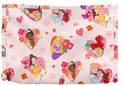 Disney Princesses - Trousse de Toilette Ariel, Vaïana & Raiponce - Grand Compartiment Zippé Violet - Design Féérique et Pratique - Accessoire Voyage ou Salle de Bain - Produit Officiel Disney