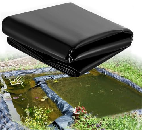 Gguwug teichfolie 7X9m poolfolie große Fischteichfolie, Einfaches Schneiden UV- und witterungsbeständig Teichplane Schwerlast für Brunnen, Wassergarten und Wasserfall