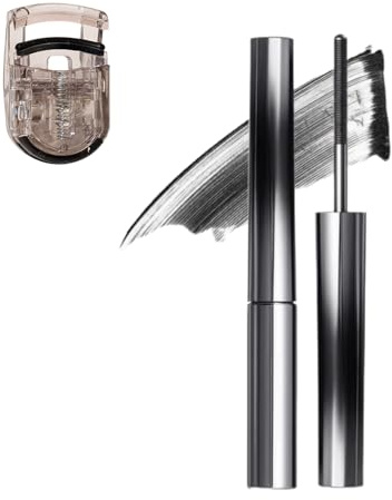 Faccelove's Ironeye Mascara, Faccelove Iron Wand Mascara, 3D Curling Eyelash Iron with Eyelash Curler, Iron Wand Mas-cara, Waterproof, Long-Lasting and Smudge-Free (Schwarz, 1 PCS)