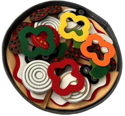 Pizza Food Set Educational Toy Pretend Play for Boys Girls Ages 2+ Gift