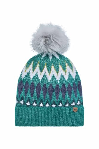 Weird Fish Frady Fair Isle Bobble Hat GreenIvy Size ONE
