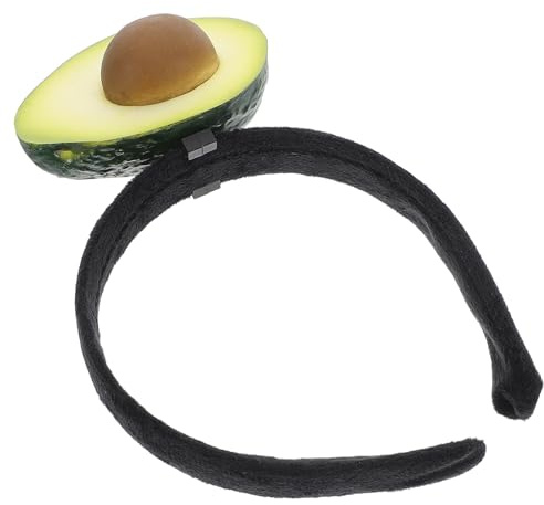 Avocado Haarreif Grünes Stirnband für Kinder und Erwachsene Party | Leichtes Kopfaccessoire aus Stoff und Kunststoff, Realistischer Fruchtlook, für Live Stream und Kostüm