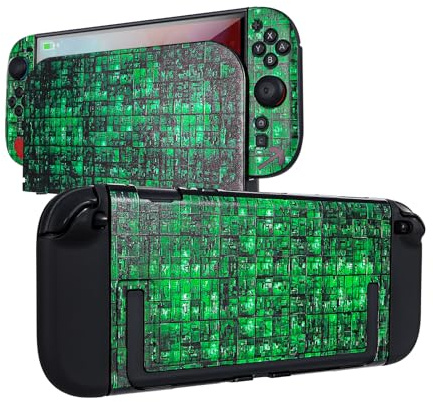 DLseego Coque pour Switch 2 ,Verte Dur Mince Housse de Protection avec Switch Dock Coque,2 Poignées de Cover et 4 Capuchons de Poignée de Pouce