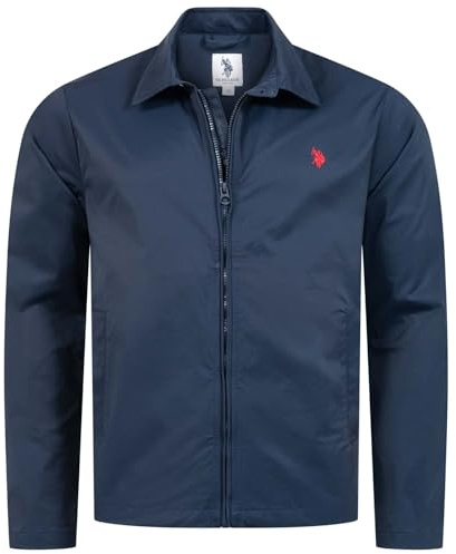 U.S. POLO ASSN. Herren Jacke (S-3XL) elastischer Baumwollmix, Polokragen, 2 Taschen - P044