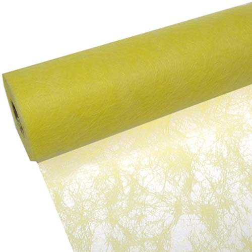 Sizoflor Tischband - 25 Meter Rolle + 300 Mini-Dekodiamanten Gratis (30cm Breite, Gelb)