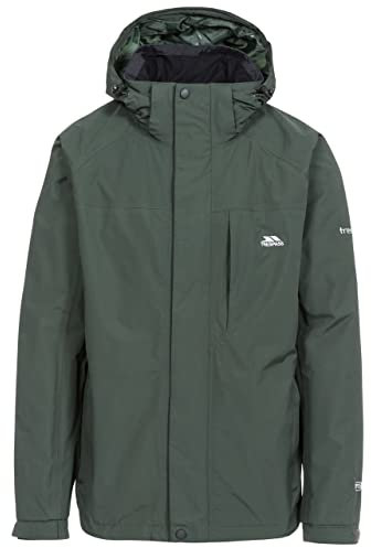 Trespass Herren Jacke Mit Einrollbarer Kapuze Edwards II, Olive, XL, MAJKRAN10008_OLIXL