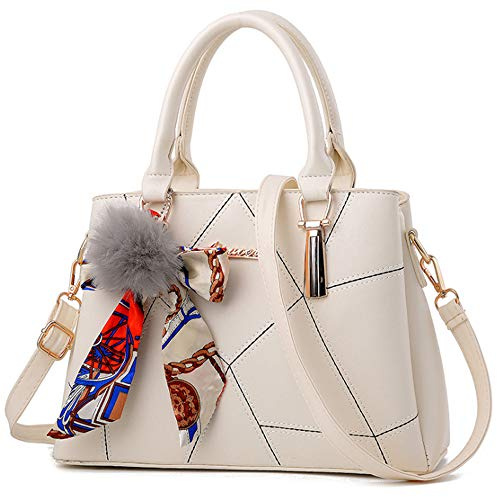 Rullar Damen Elegant Kunstleder Henkeltaschen Schultertasche Shopper Bogenschmuck Umhängetasche Handtasche und Geldbörsen