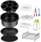 11 pcs Accessori per friggitrice ad aria XL Air a 8 pollici per Phillips & Gowise & Cozyna & Tower & Princess o altre marche,adatta a tutte le Airfryer standard 4.2-6.8L