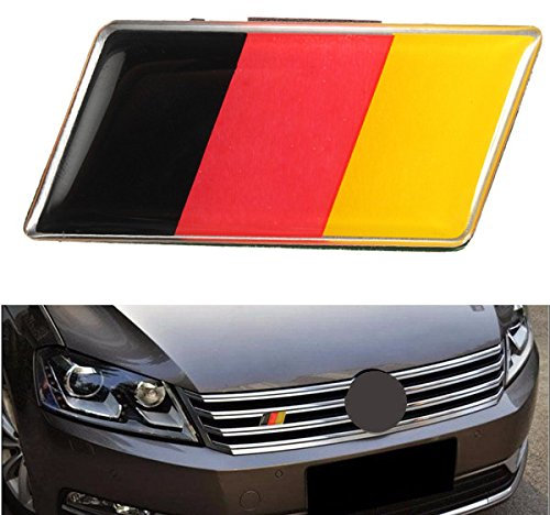 C-FUNN Aluminium Deutschland Flagge Abzeichen Kühlergrill Emblem Autoaufkleber Aufkleber Universal Deko