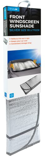 Simply SUN003 Front Windscreen Shade, Metallic