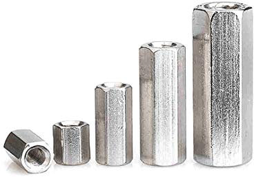 XIZONLIN M24*36 * 72 Lange Stangenmutter - Langmuttern Gewindemuffen Edelstahl Außensechskant