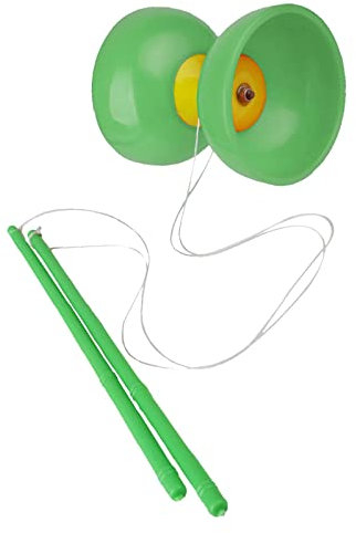 Sharplace Traditionelle Diabolo mit Handstäben und Schnur Jonglierende Spielzeug, Erwachsene und Anfänger, Grün