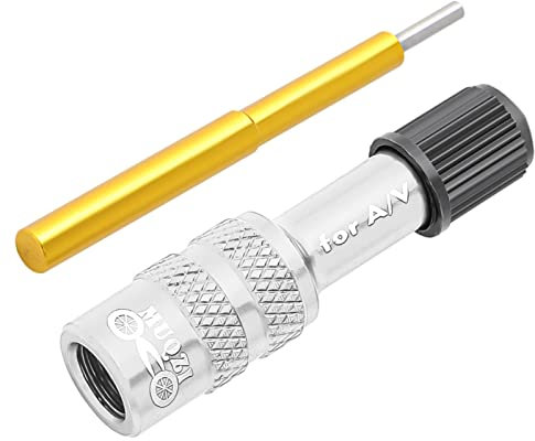 chiwanji Fahrradgabel Ventiladapter, Verlängerungskonverter, rutschfeste Gabel, Aufblasbarer Ventiladapter für Mountainbike Radsportteile, Silber