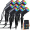 Luminea Home Control Gartenlicht: 3x 3er-Set WLAN-Gartenstrahler, dimmbar, RGB & CCT, je 520 lm, App (LED Garten Spot, Gartenstrahler LED Erdspieß RGB, Pflanzenlicht)