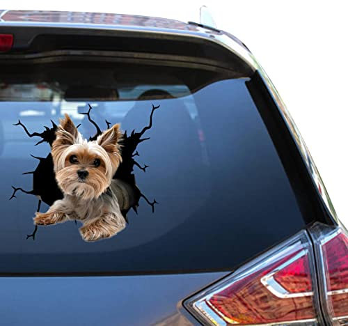 Yorkshire Rose Aufkleber Yorkie Auto Aufkleber Lustige Witze Bumber Windows Atickers für Frauen Vynl Trucking